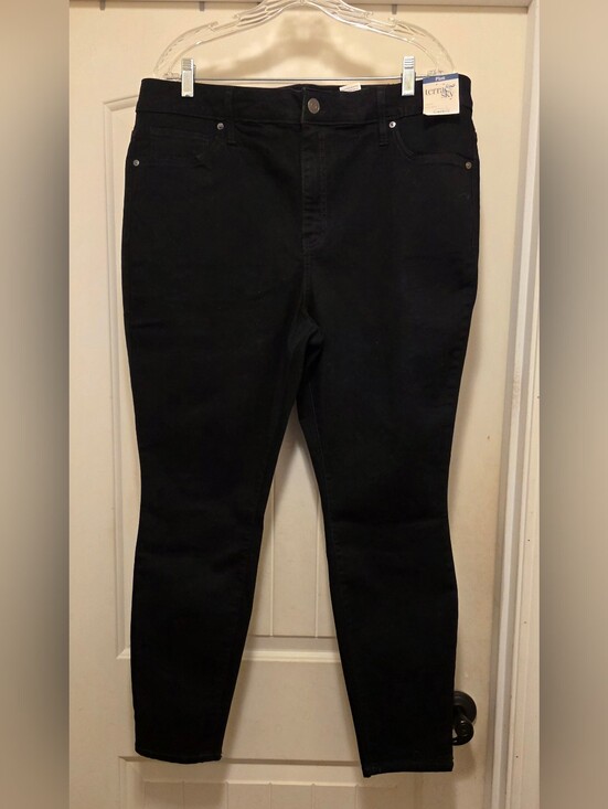 Terra & Sky Denim - NWT Terra & Sky Black Denim Womens Plus 16W High-Rise 5 Pocket Skinny Jeans